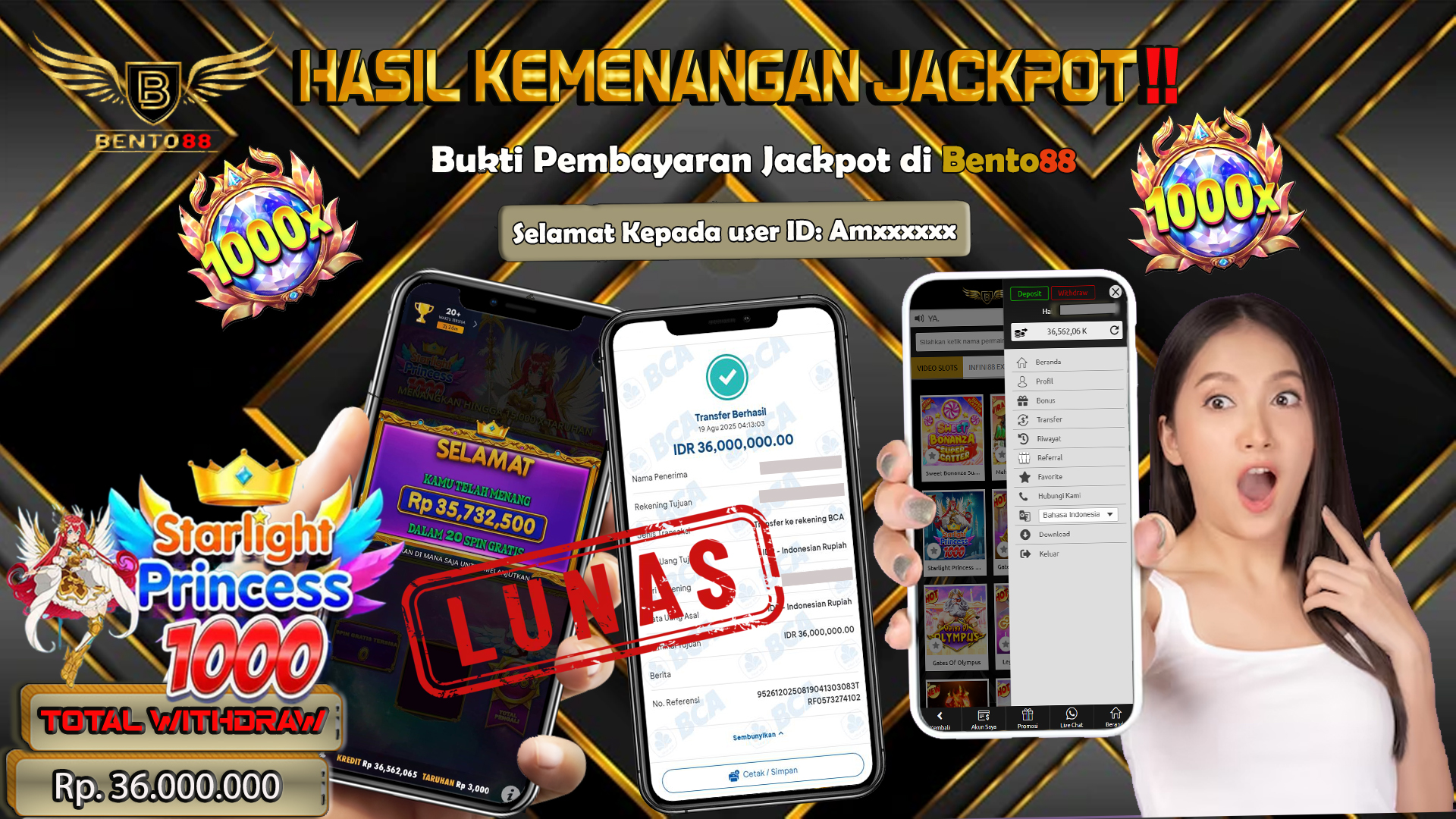BENTO88 Jackpot Slot Rp 36,000,000 ~ Lunas