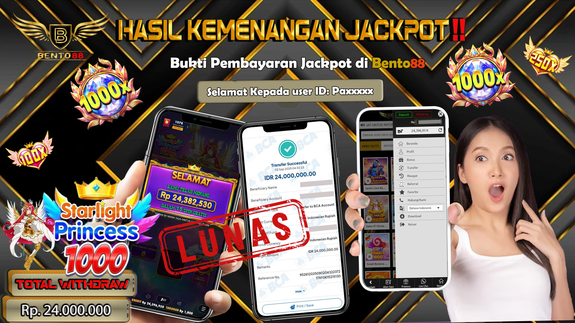 BENTO88 Jackpot Slot Rp 24,000,000 ~ Lunas