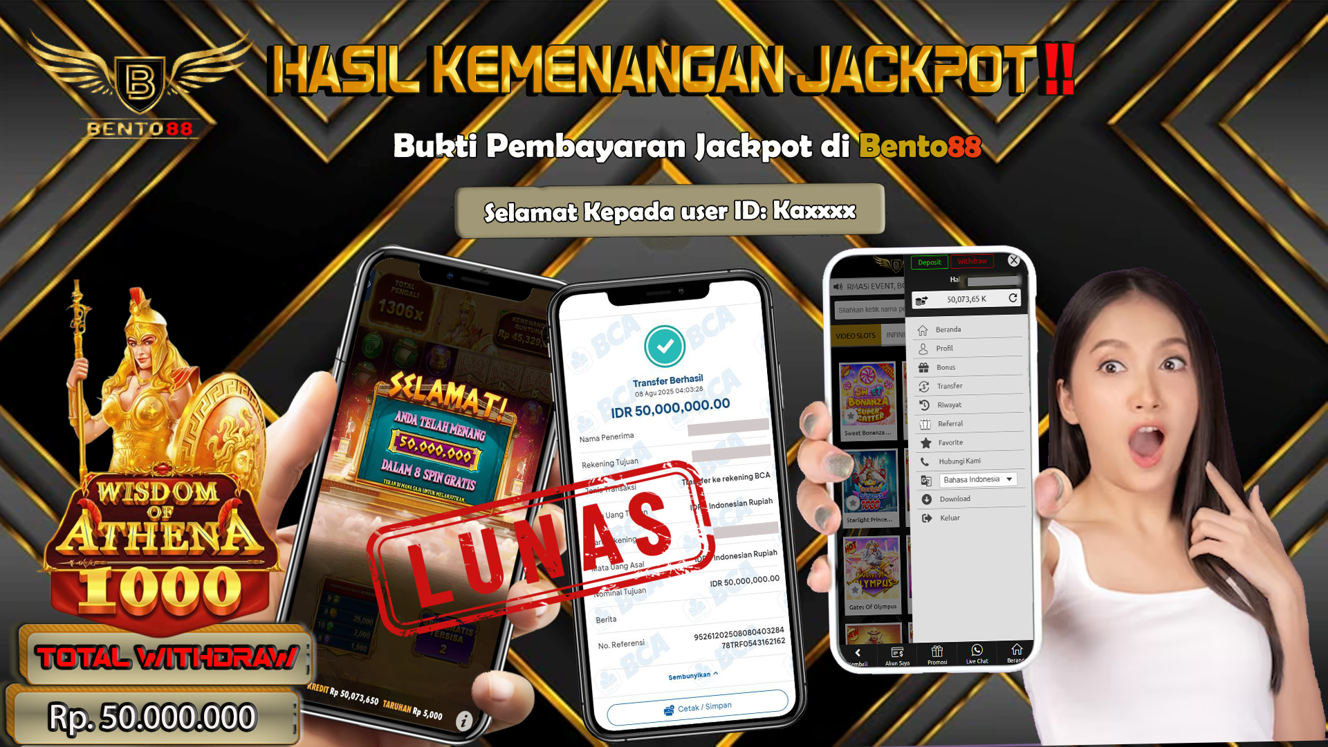 BENTO88 Jackpot Slot Rp 50,000,000 ~ Lunas