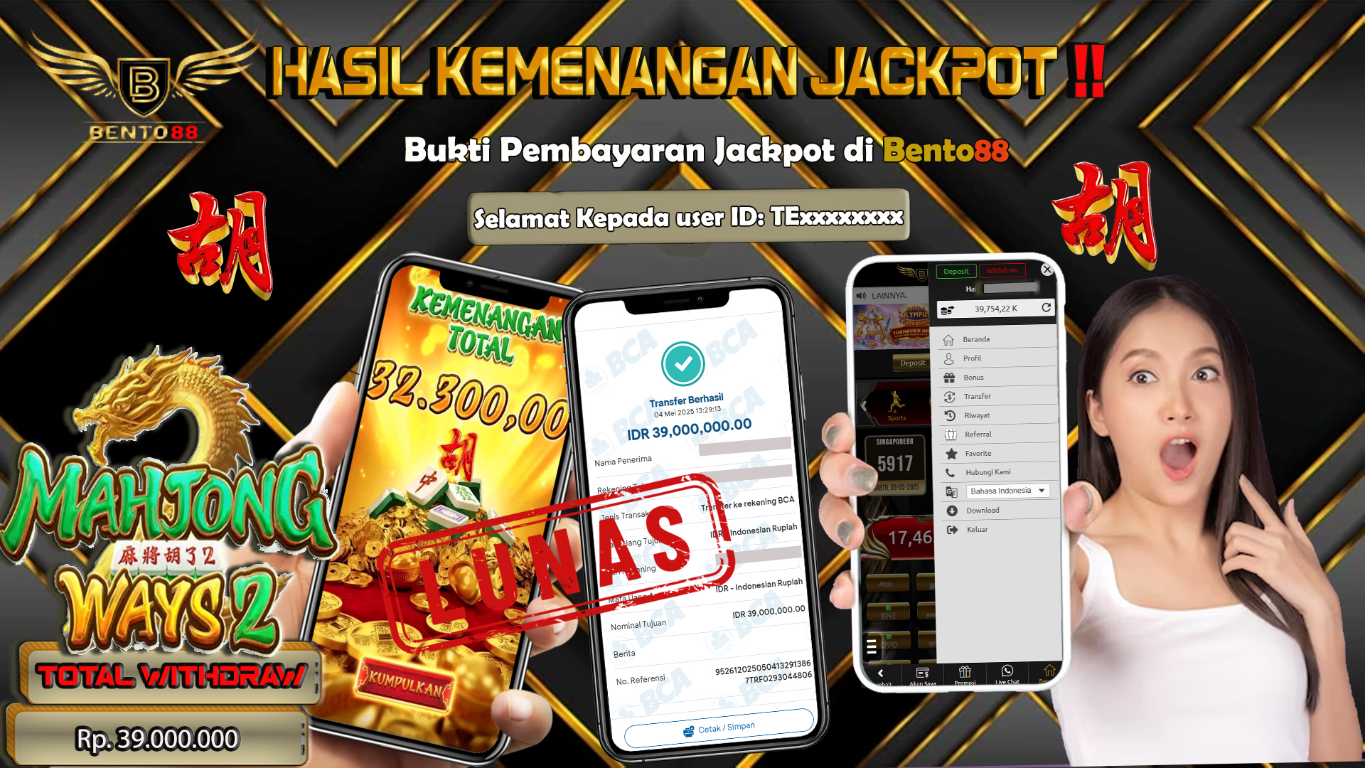 BENTO88 Jackpot Slot Rp 39,000,000 ~ Lunas